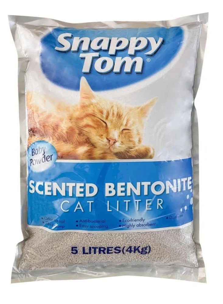 Snappy Tom Cat Litter Baby Powder Scented Bentonite 4 Kg